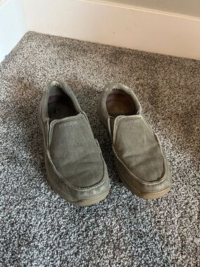 Skechers Men's Olive Canvas Slip-On Loafers